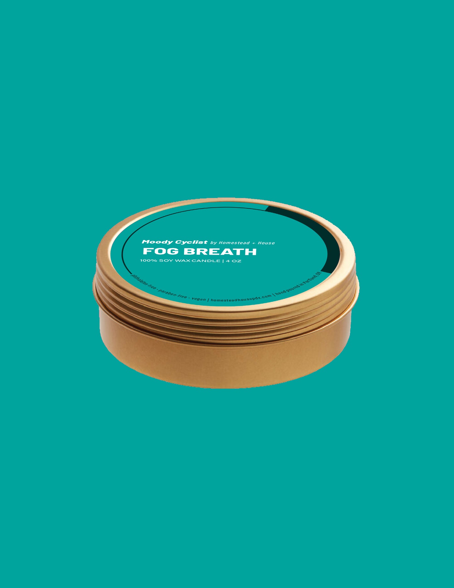 Fog Breath 4oz Travel Tin Candle | Non-Toxic Soy Candle with Wooden Wick