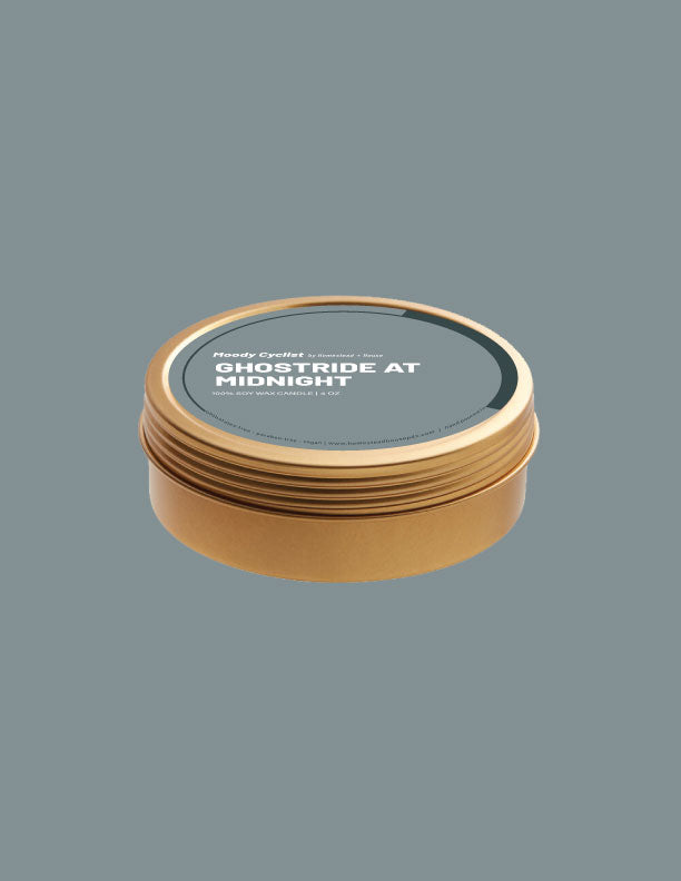 Ghostride at Midnight 4oz. Travle Tin Candle | Non-toxic candle with Wooden Wick