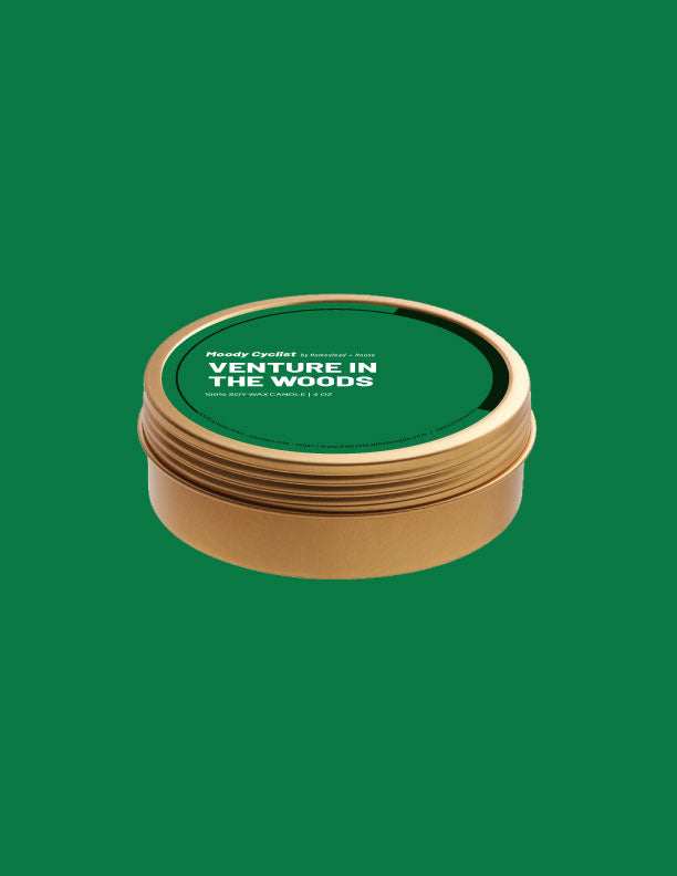 Venture in the Woods 4oz Travel Tin Candles | Non-toxic candle with Wooden Wick