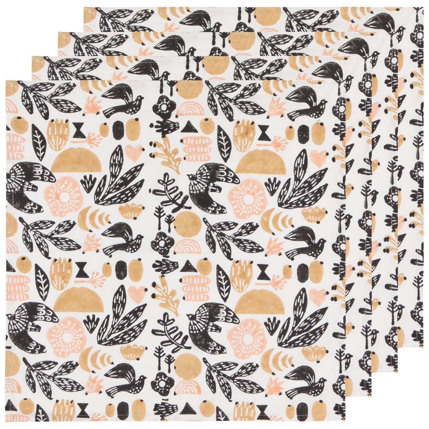 Myth Cotton Block Printed Napkins - Set of 4