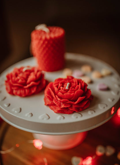 Beeswax peony candles: Color assortment
