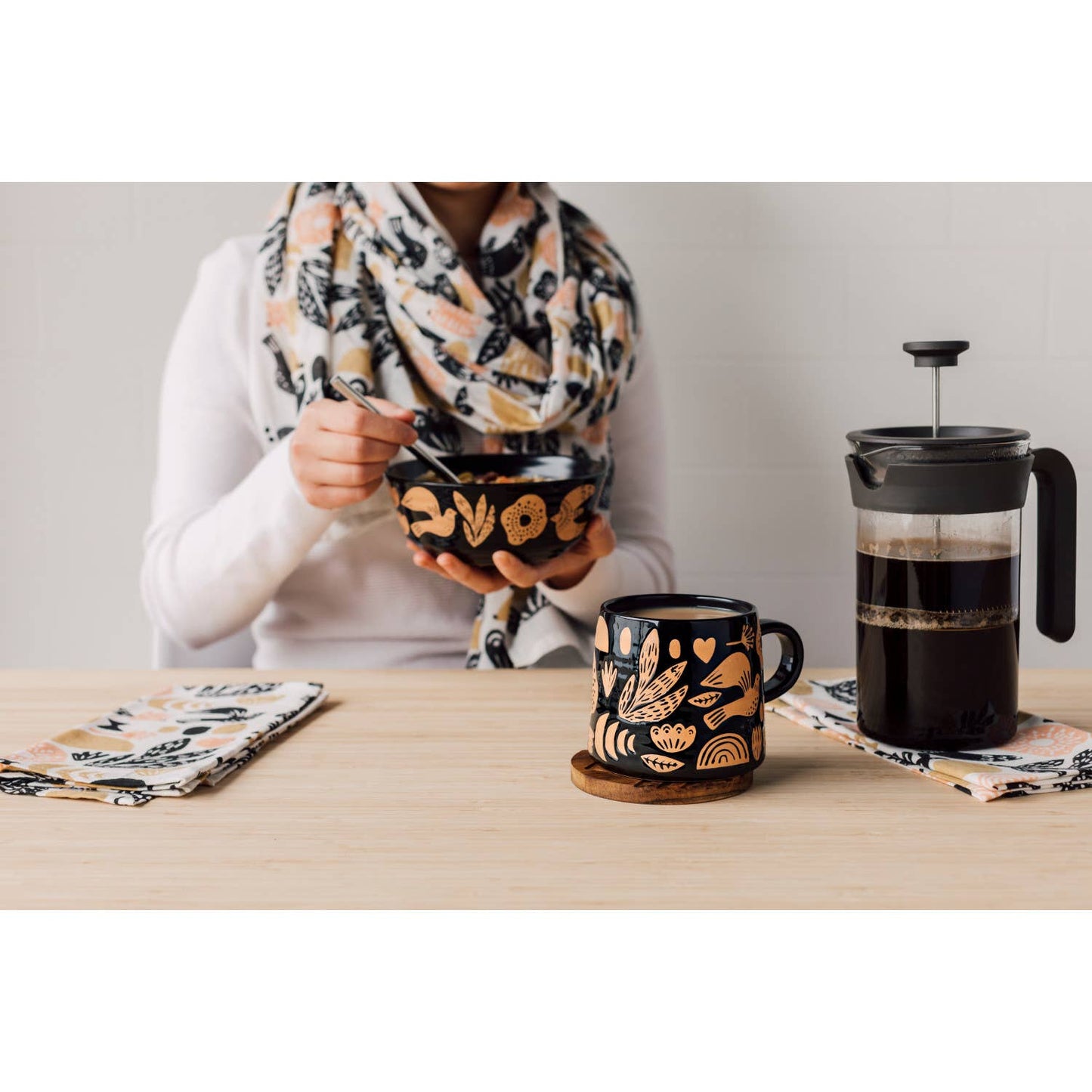 Myth Cotton Block Printed Napkins - Set of 4