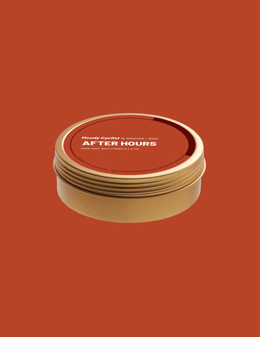 After Hours 4oz Travel Tin Candle | Non-Toxic Soy Candle with Wooden Wick
