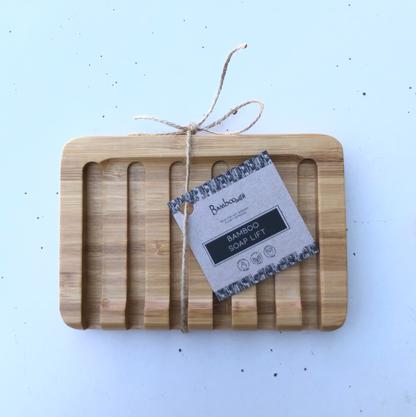 Bamboo Soap Holder – Eco-Friendly Slatted Soap Lift