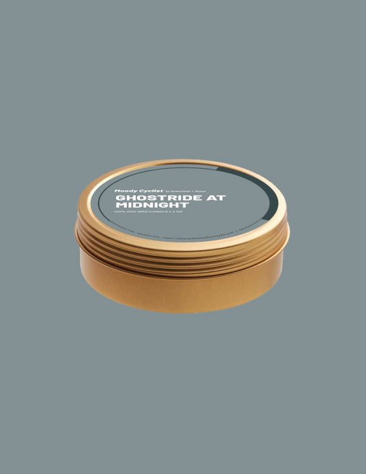 Ghostride at Midnight 4oz. Travle Tin Candle | Non-toxic candle with Wooden Wick