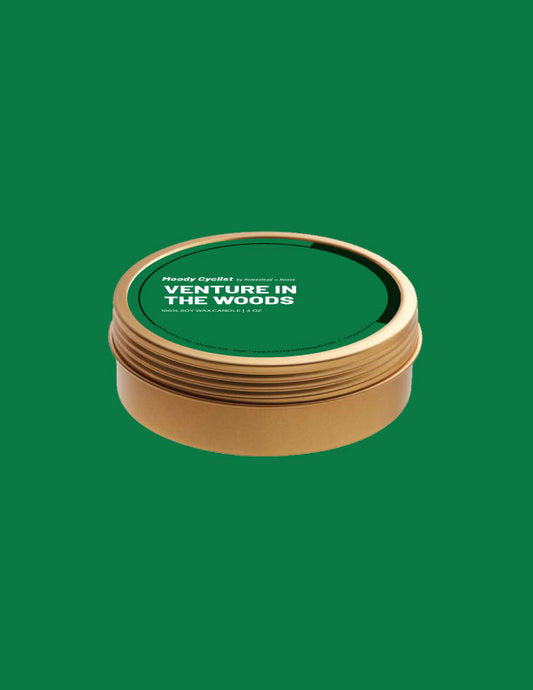 Venture in the Woods 4oz Travel Tin Candles | Non-toxic candle with Wooden Wick